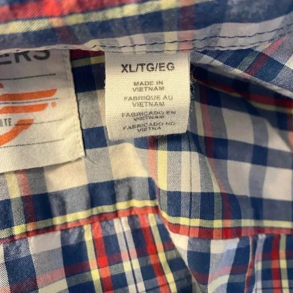 VTG 90s Dockers Mens Plaid Short Sleeve Button Down XL - Picture 5 of 10